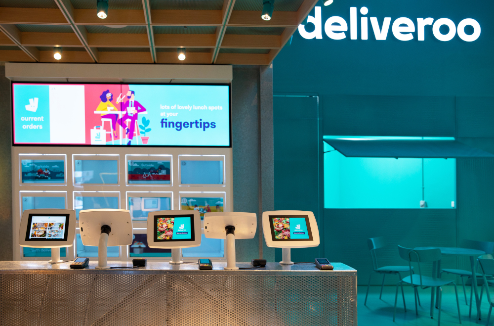 Deliveroo’s self-serve kiosks, digital cubbies and dine-in space at Alice at Mediapolis. — Deliveroo handout pic via TODAY